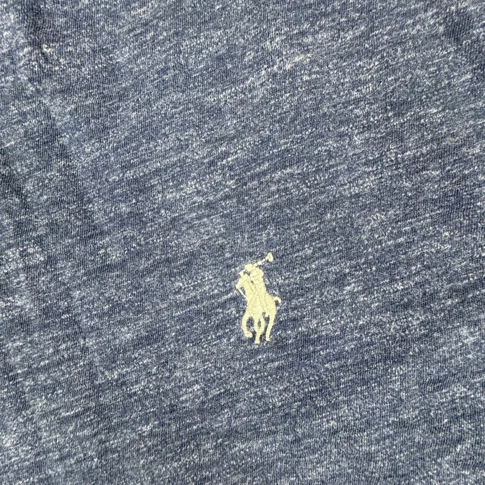 Polo Ralph Lauren T-Shirt L Blue Slub Cotton Preppy Classic Fit Short Sleeve Tee